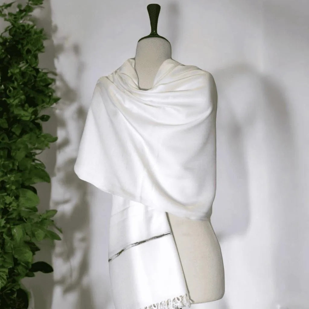 Premium White Shawl